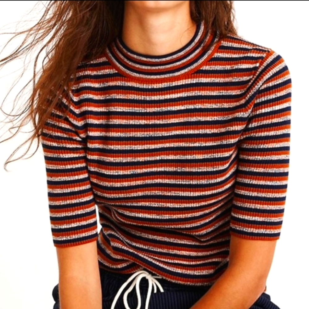 Dalston Mockneck Sweater in Stripe